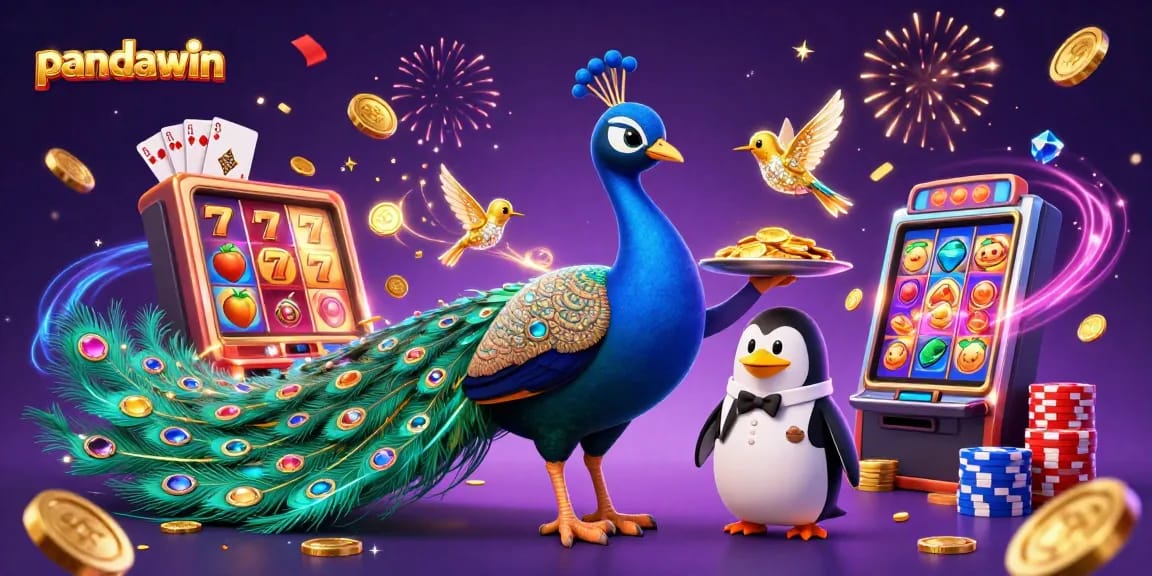 Saat mesin slot Pandawin yang mendebarkan menampilkan seekor merak, penguin, dan kolibri merayakan kemenangan besar.