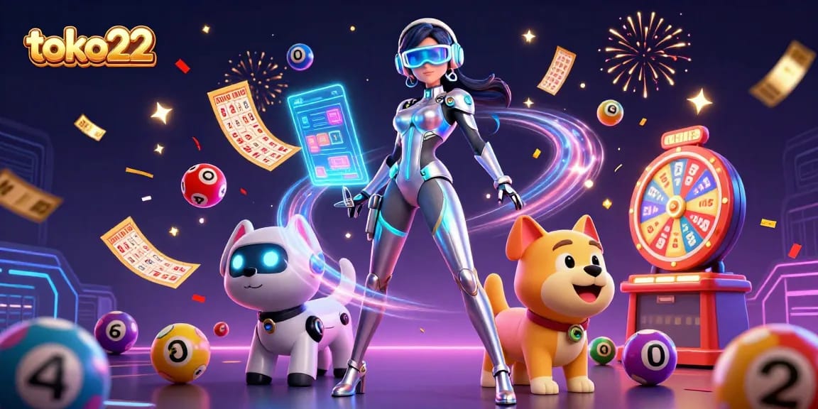 Engage in thrilling adventures at toko22 with a dazzling robotic companion and an interactive casino world.