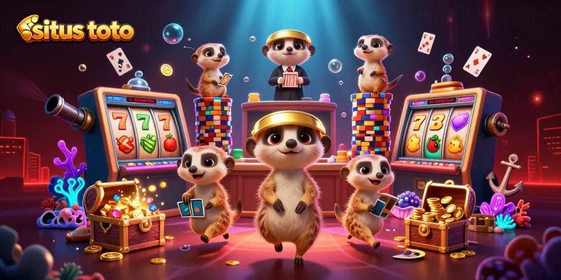 Slot toto seru di situs toto dengan meerkat khas berjudi dalam suasana kasino bawah laut