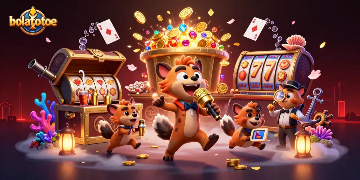 Experience bolatotoe with hyenas showcasing comedy and fun in a vibrant casino scene.