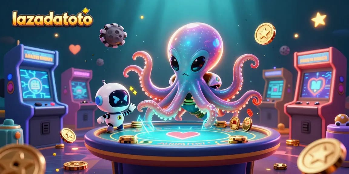 Experience the thrills of lazadatoto with a dynamic 3D casino scene featuring exciting gameplay elements.