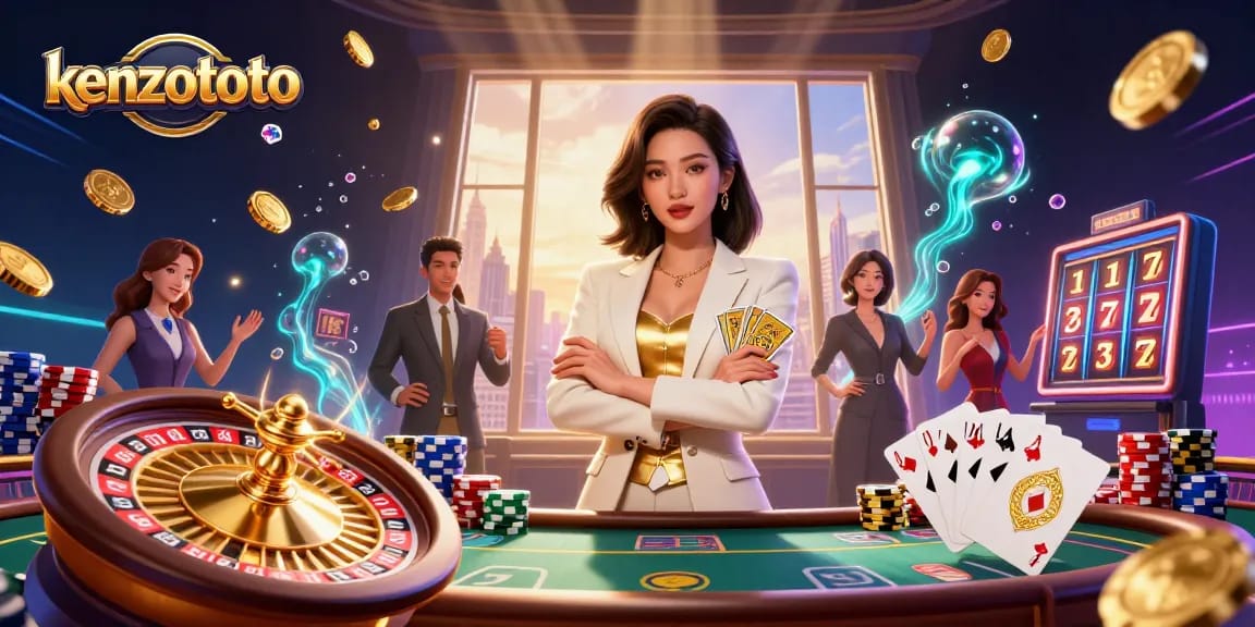 Experience the excitement of kenzototo with a powerful business-woman in a casino scene.