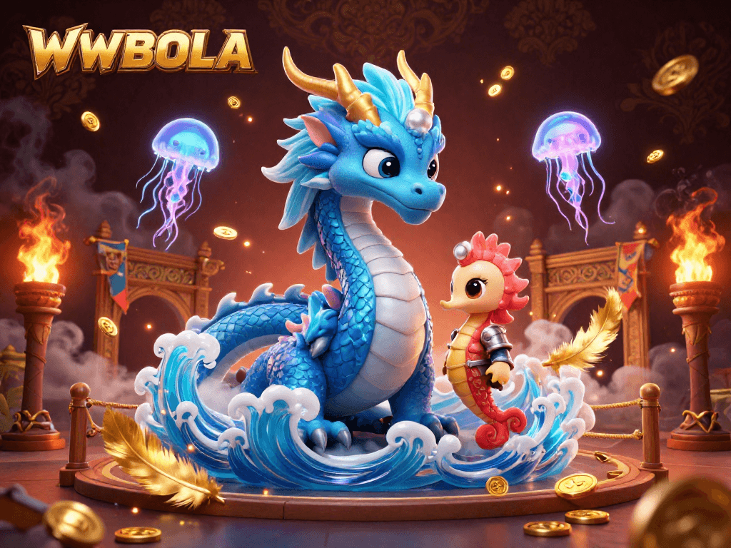 Menangkan pengalaman luar biasa bermain slot di WWBOLA dengan ilustrasi kasino yang penuh warna.