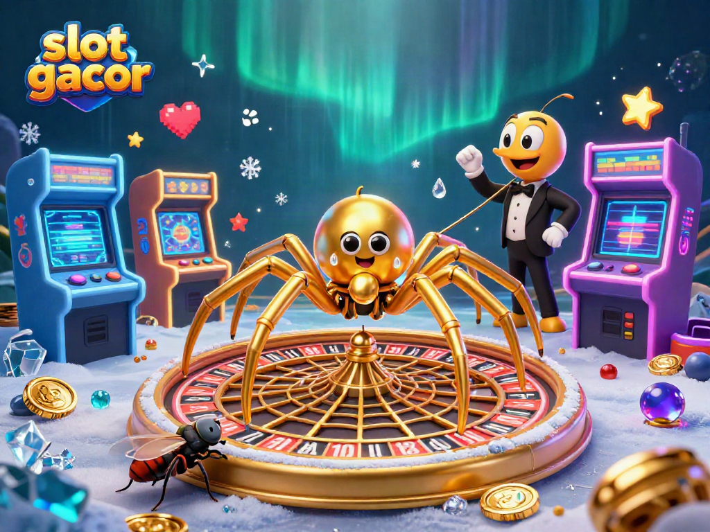 Slot gacor dengan laba-laba emas dan croupier milipede melakukan taruhannya