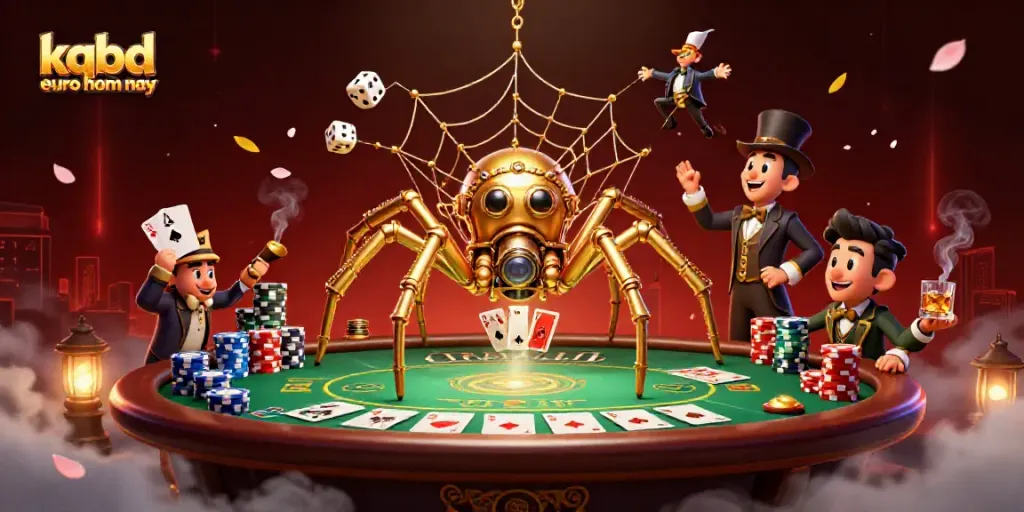 Experience thrilling stakes with kqbd euro hom nay in this elaborate steampunk casino scene.