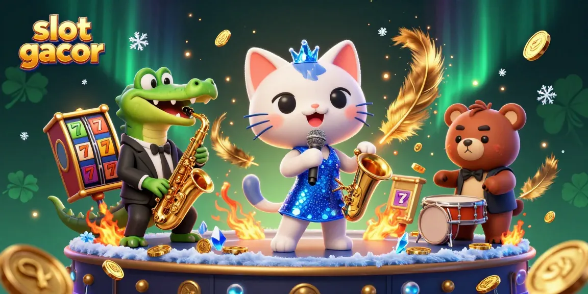 Menikmati slot gacor dengan kucing penyanyi jazz 3D, buaya, dan beruang di panggung kasino