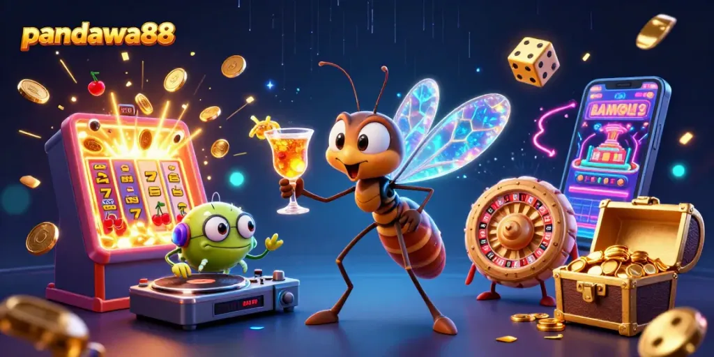 Pandawa88 menghadirkan pengalaman slot dengan simbol keberuntungan dan koin berkilau.