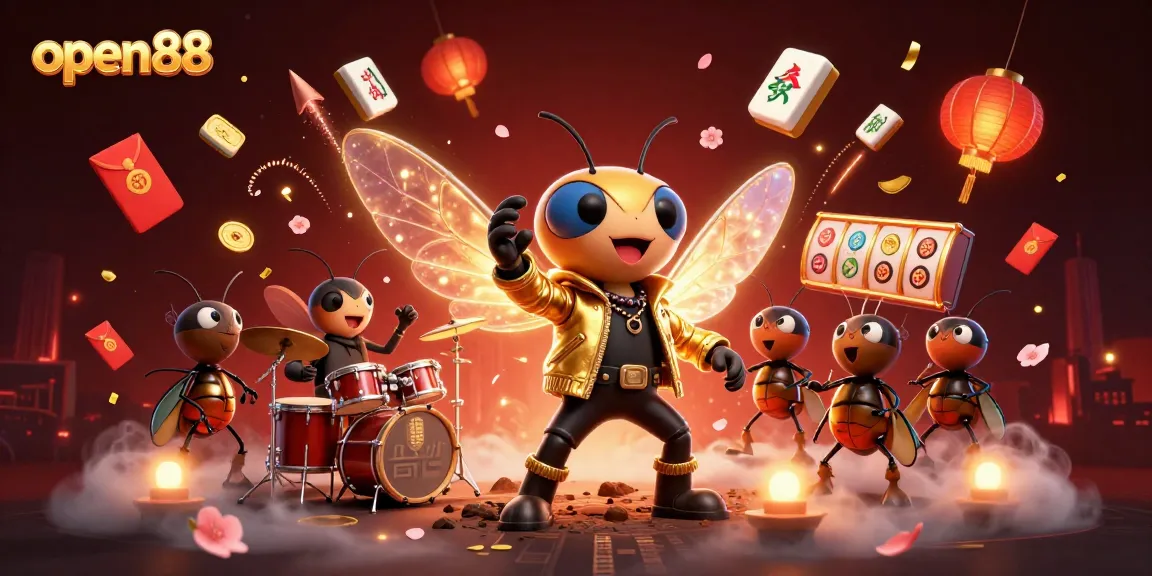 Experience the excitement of open88 with dynamic visuals and 3D illustration of casino games and characters.