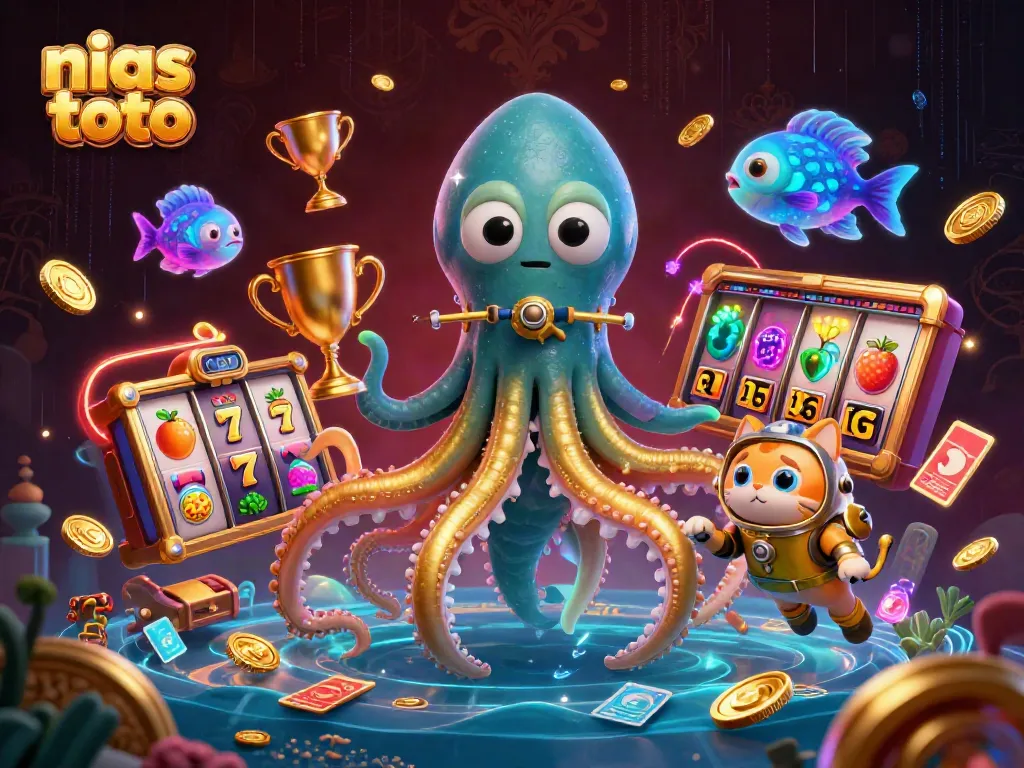 Gandakan keberuntungan Anda di Nias Toto dengan slot berhadiah jackpot dan simbol berkilauan.
