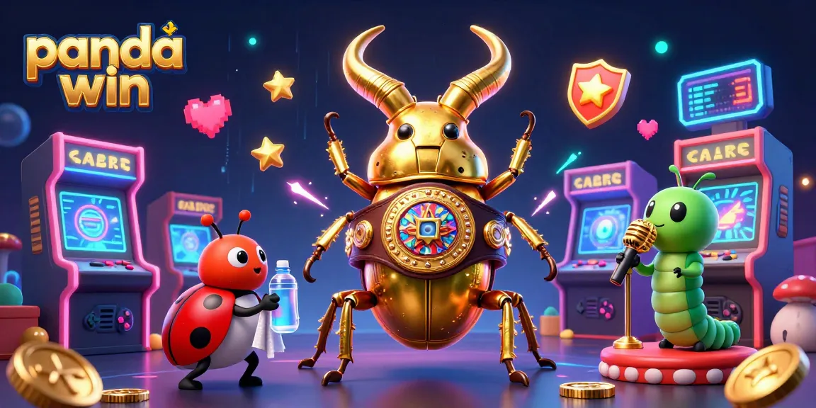 Experience the excitement of panda win with animated casino characters battling in vivid colors.
