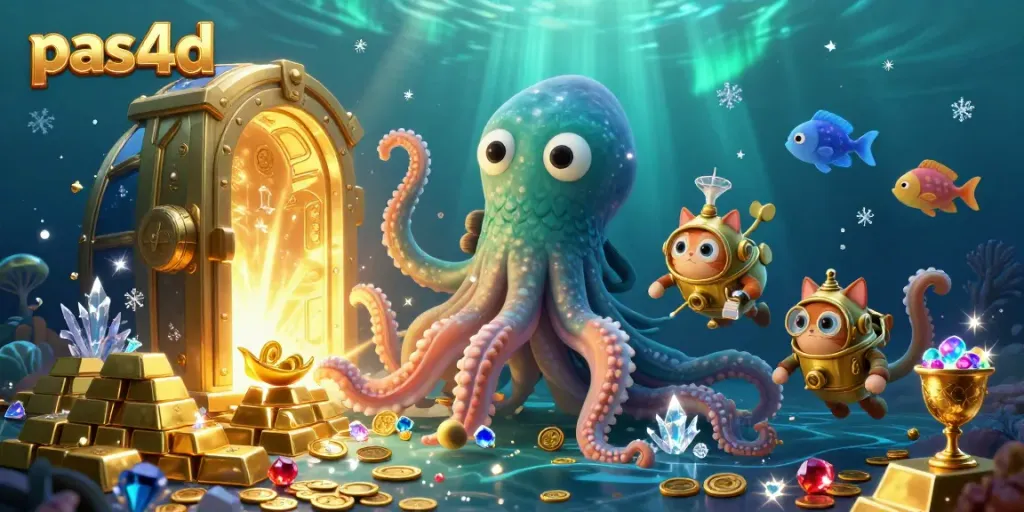 Permainan kasino pas4d yang mendebarkan dengan kraken raksasa dan kucing penyelam di laut