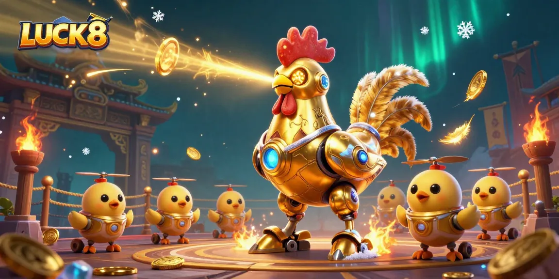 LUCK8 mang đến điện ảnh chất lượng AAA với robot gà vàng trong sòng bạc năng động