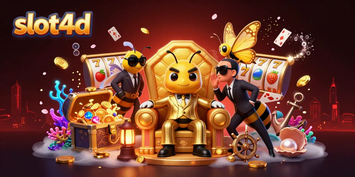 Experience thrilling gameplay with slot4d featuring a mob boss and wasp bodyguards in a vibrant scene.