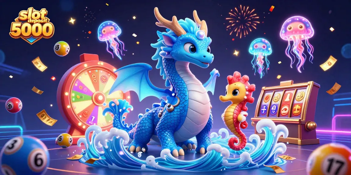 Engage with slot deposit 5000 for a chance to win big in this thrilling casino scene.
