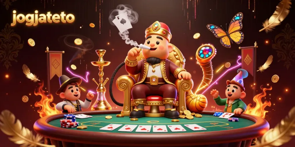 Experience high-stakes action with jogjatoto, featuring a vibrant 3D casino scene.