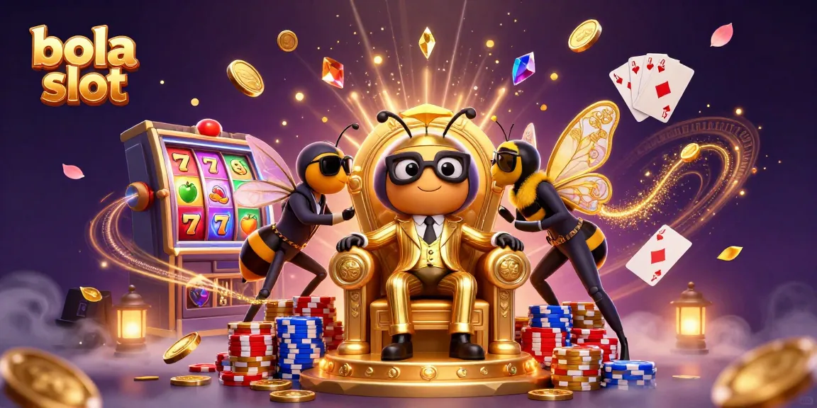 Experience the thrill of bola slot games with vibrant slots and rich casino elements in a dynamic digital art scene.