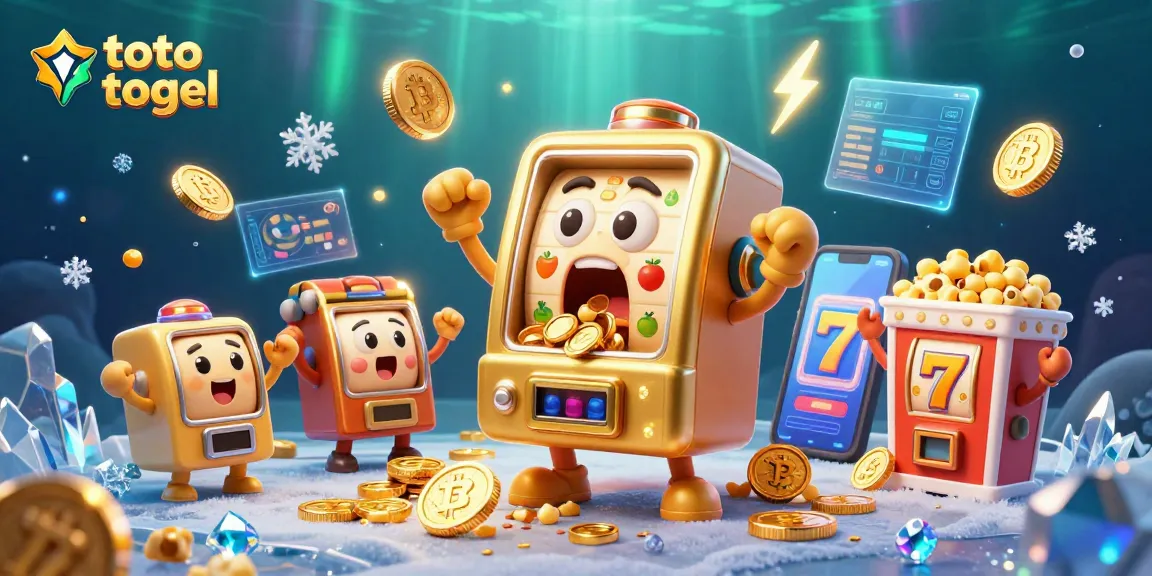 Temukan kegembiraan bermain toto togel dengan mesin slot emas mengeluarkan koin, menciptakan momen menggembirakan.