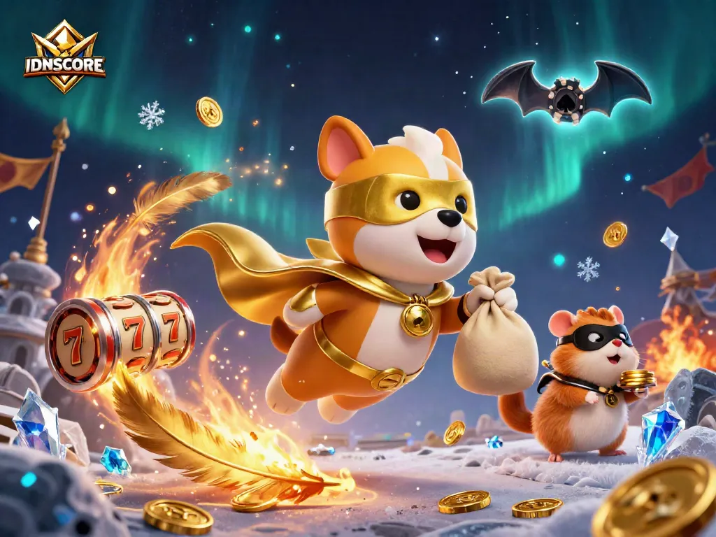 IDNSCORE promotes thrilling gameplay with superhero characters and casino elements in action.