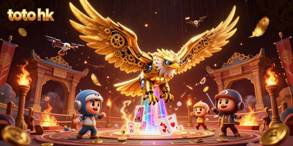 Menangkan alles dengan toto hk dalam ilustrasi 3D yang megah dan dinamis.