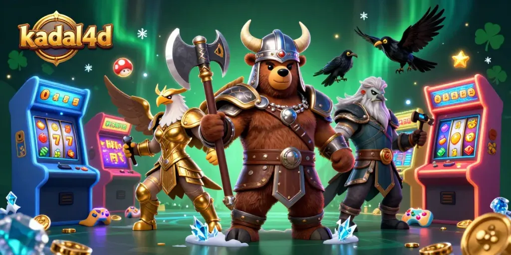 Experience thrilling jackpots with kadal4d in this vibrant casino scene featuring exciting game elements and characters.