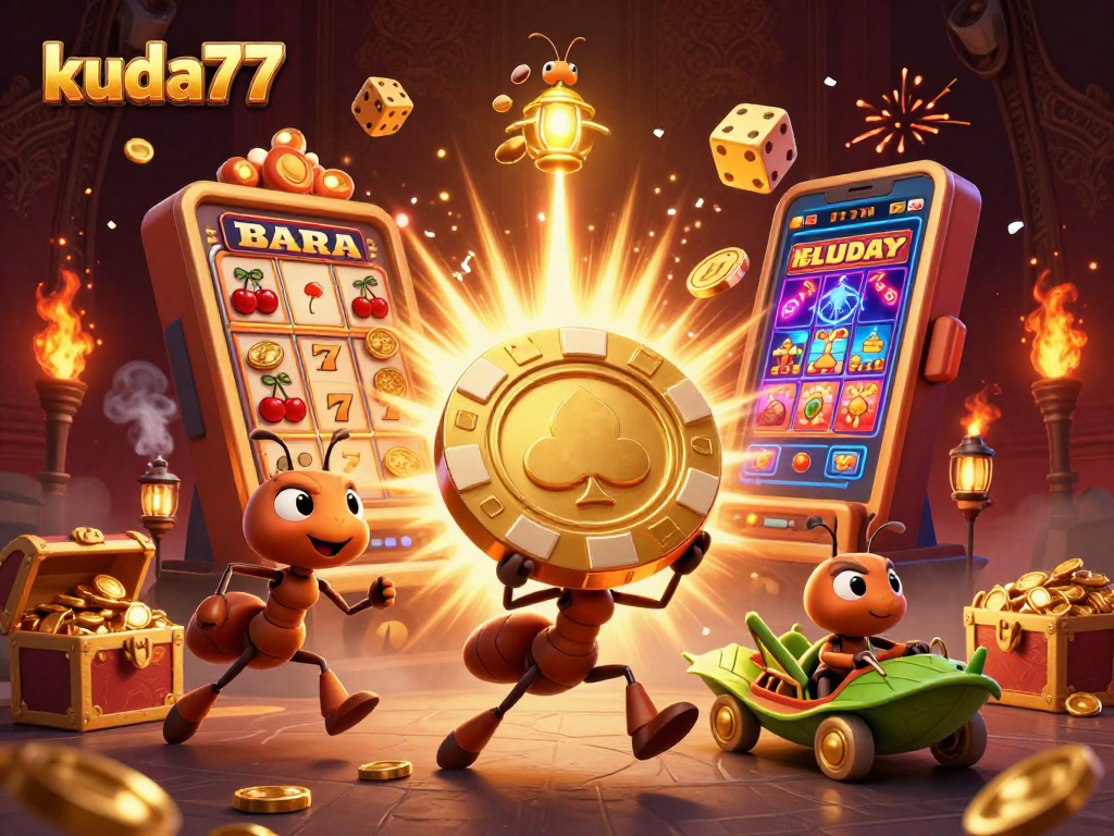 Menangkan hadiah slot menarik di kuda77 dengan chip poker emas yang diusung oleh tim semut.