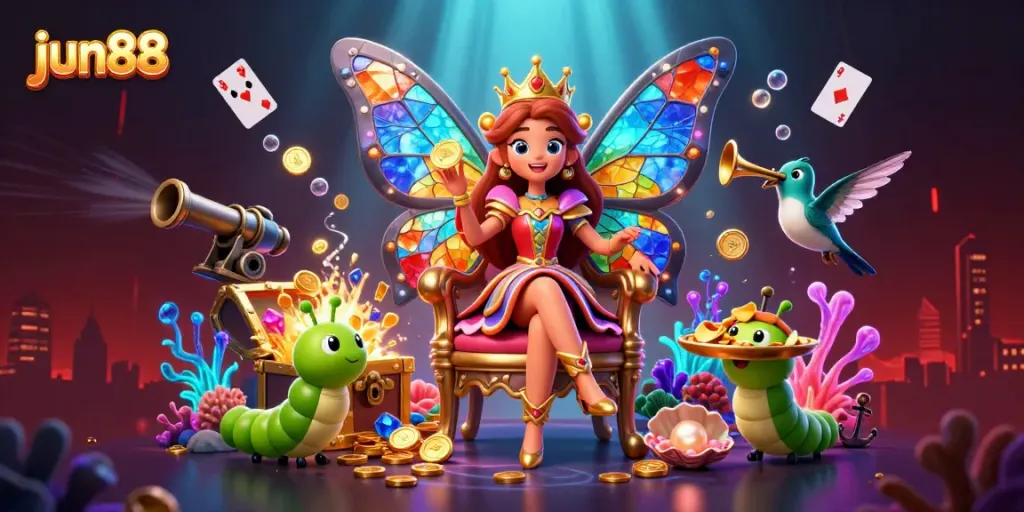 Engage with exciting gaming strategies at jun88 through dynamic, colorful casino-themed illustrations.