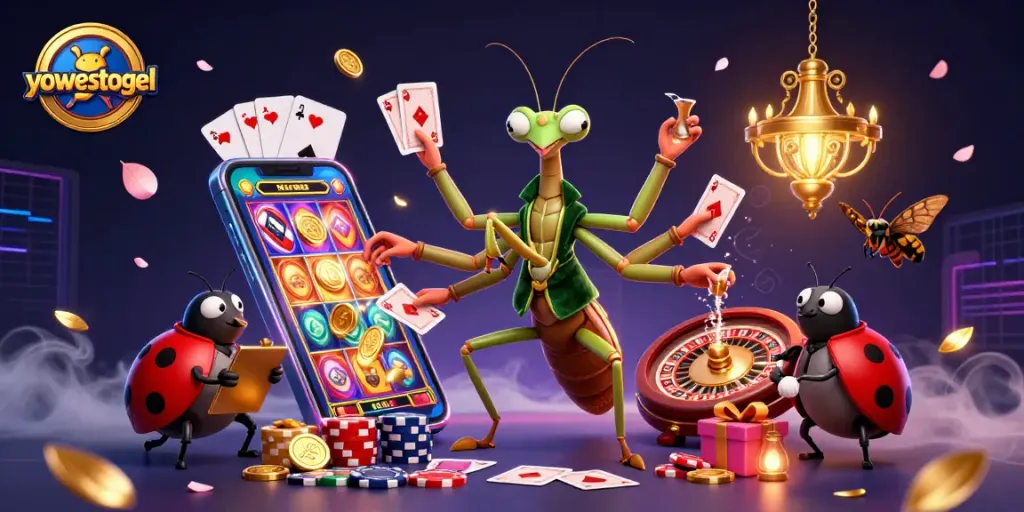 Experience yowestogel excitement with giant praying mantis card sharp and vibrant casino elements.