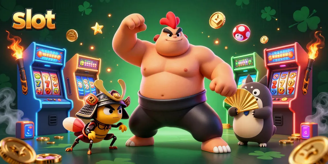 Engage in exciting slot gameplay with vibrant 3D characters and dynamic casino elements.