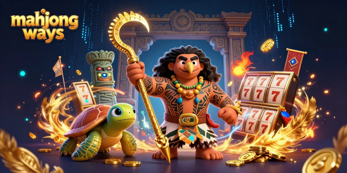 Experience mahjong ways with vibrant visuals of action, slot reels, and treasures in this thrilling scene.