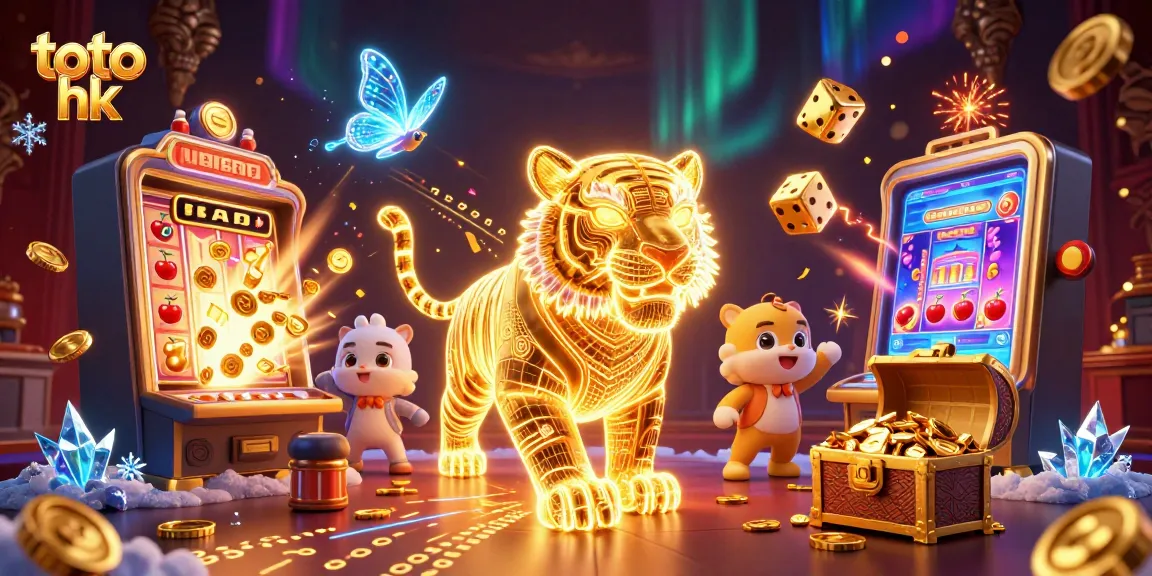 Menangkan dengan toto hk di kasino digital yang dipenuhi simbol keberuntungan dan jack pot.