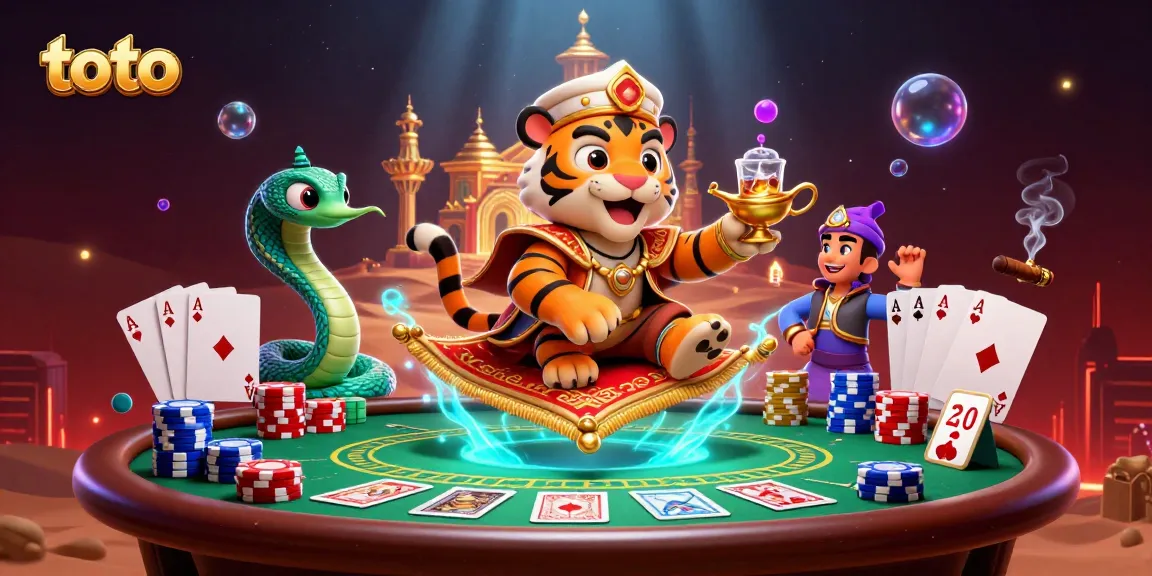 Bermain toto dengan sultan harimau dan unsur kasino yang kaya dalam ilustrasi menarik.