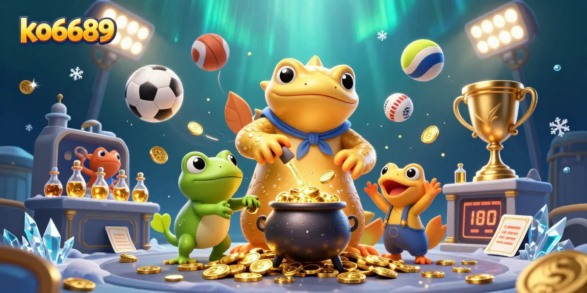 Play thrilling games with ko6689 at an engaging online casino filled with vibrant characters and gold!